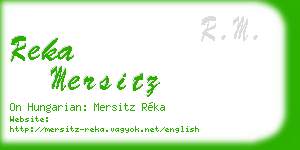 reka mersitz business card