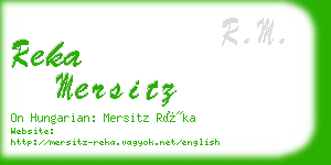 reka mersitz business card